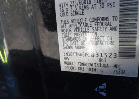 2023 Nissan Rogue Sv Fwd z USA, uszkodzony, nr VIN 5N1BT3BA5PC831523